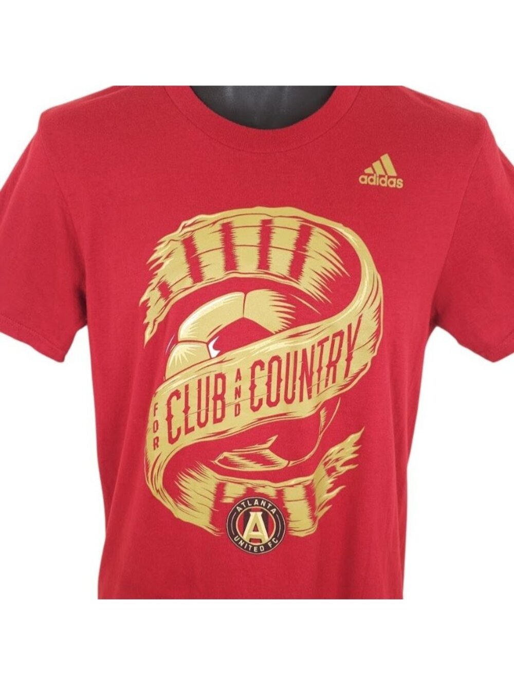 Atlanta United FC T Shirt Mens Size Small Red Major League Soccer MLS Adidas